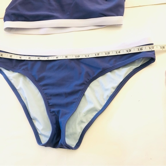 Cupshe Roaming River Sporty Back Bralette & Banded Hipster Bikini Set Size  M/L - Picture 14 of 16